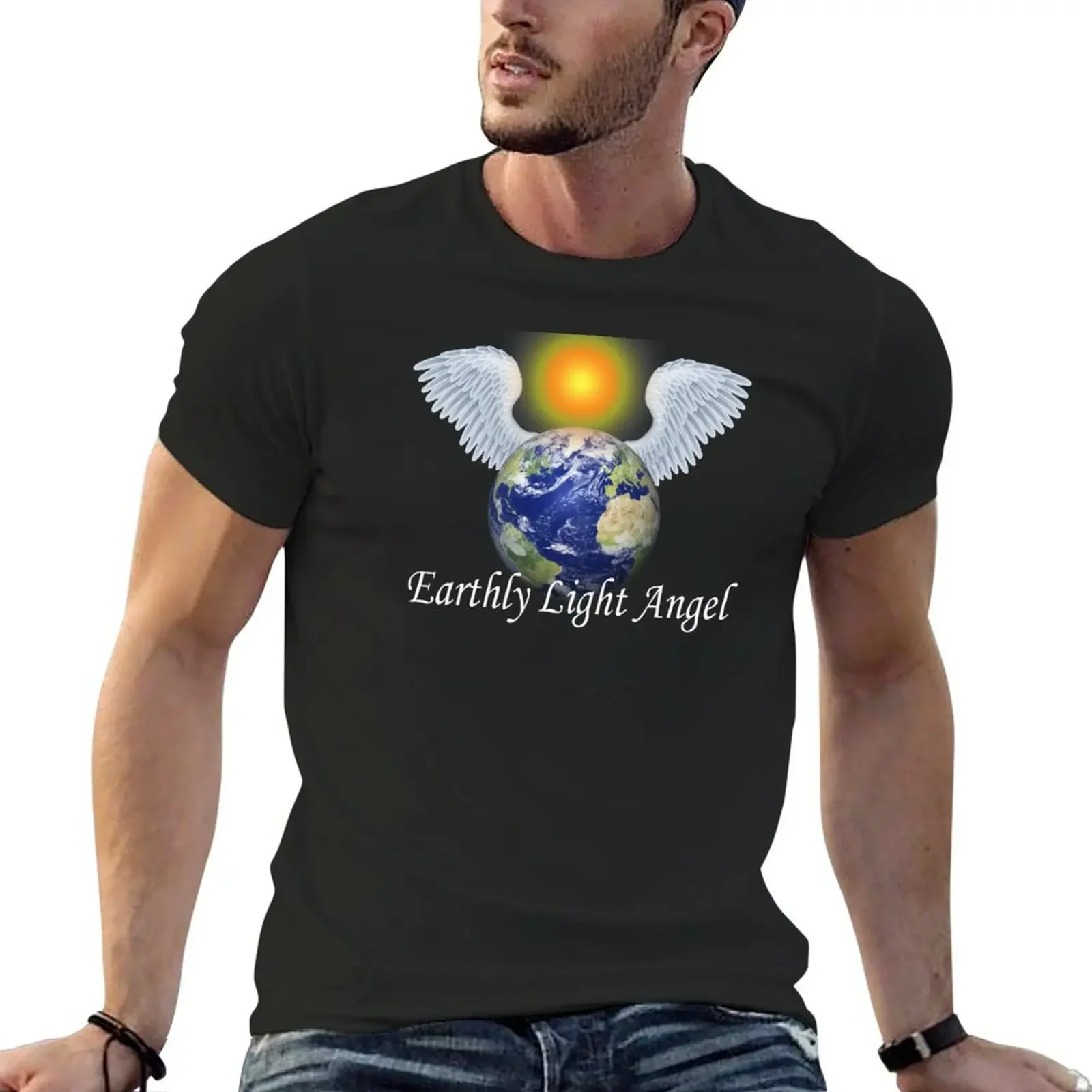 Earthly Light Angel Symbol - Zeus Light and Love T-Shirt cotton graphic tees Blouse t shirt men 100℅ cotton