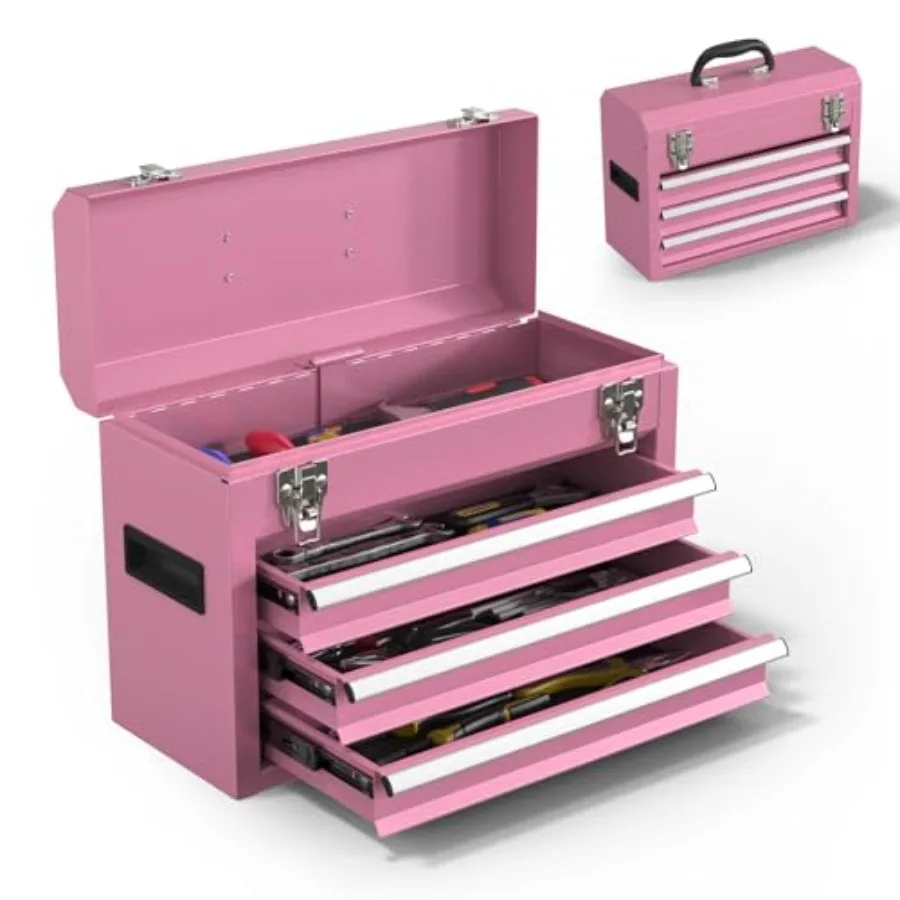 

Heavy-Duty Metal Tool Chest with Drawers Powder-Coated for Garage and Home