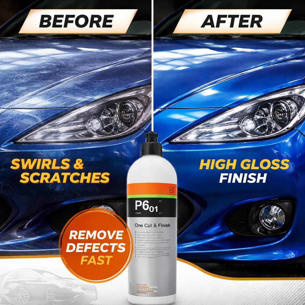 One Cut & Finish P6.01– High-Gloss Car Polish for Professional Shine & Smooth Finish