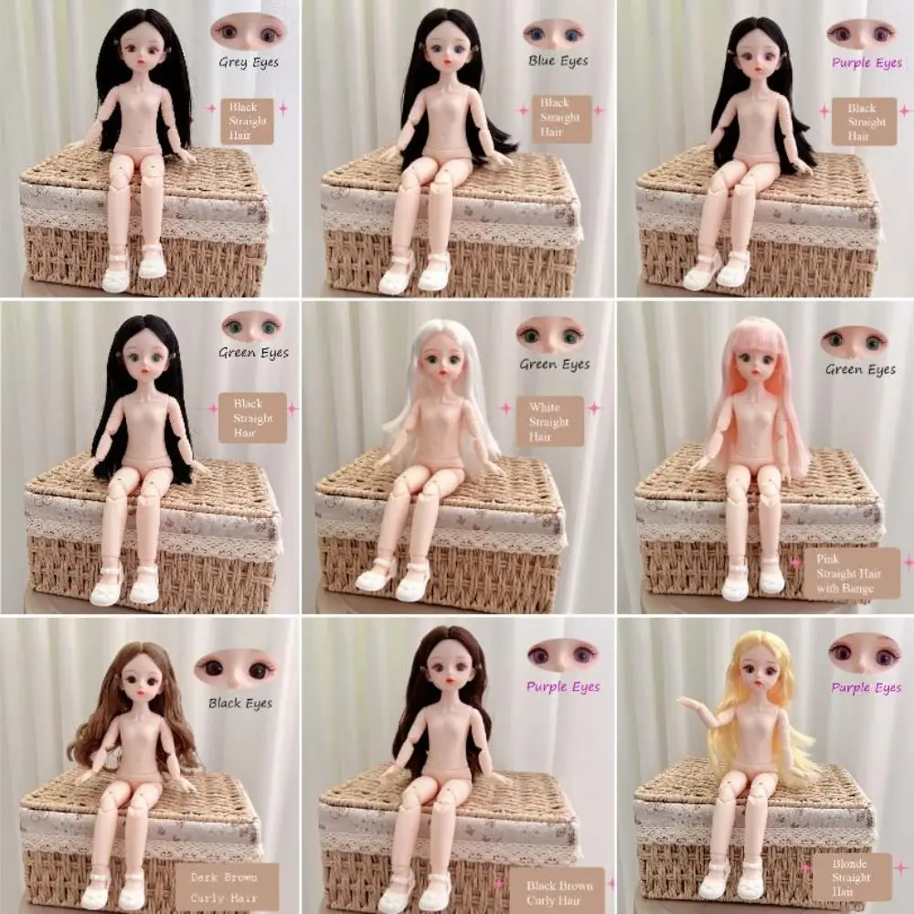 

Съемные суставы 1/6 3D подвижный шарнир куклы вьющиеся волосы красивые телесные 30 см суставы куклы DIY 3D голова куклы с волосами для малышей