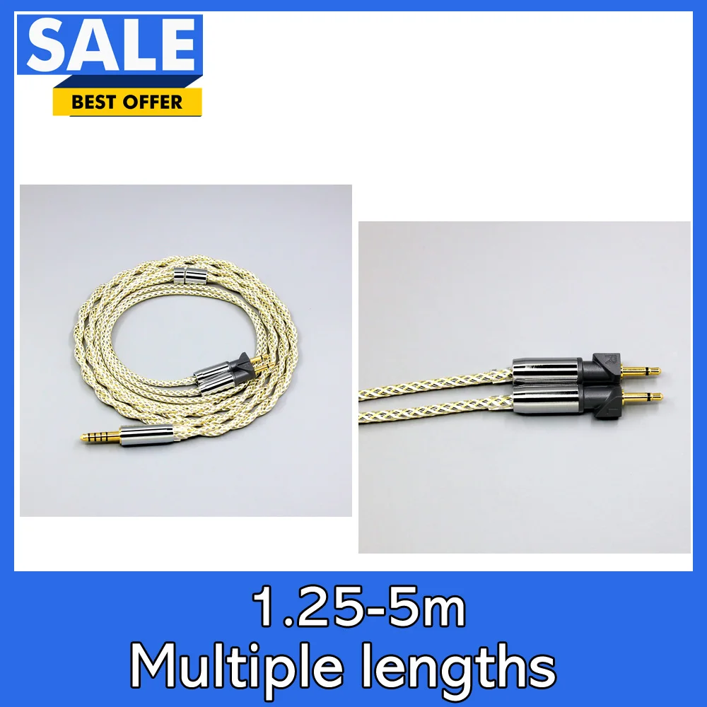 

TypeS 23AWG Litz Shielding Silver OCC Earphone Cable For TC X1226lite 1:1 Abyss Diana v2 phi headphone pin LN008917