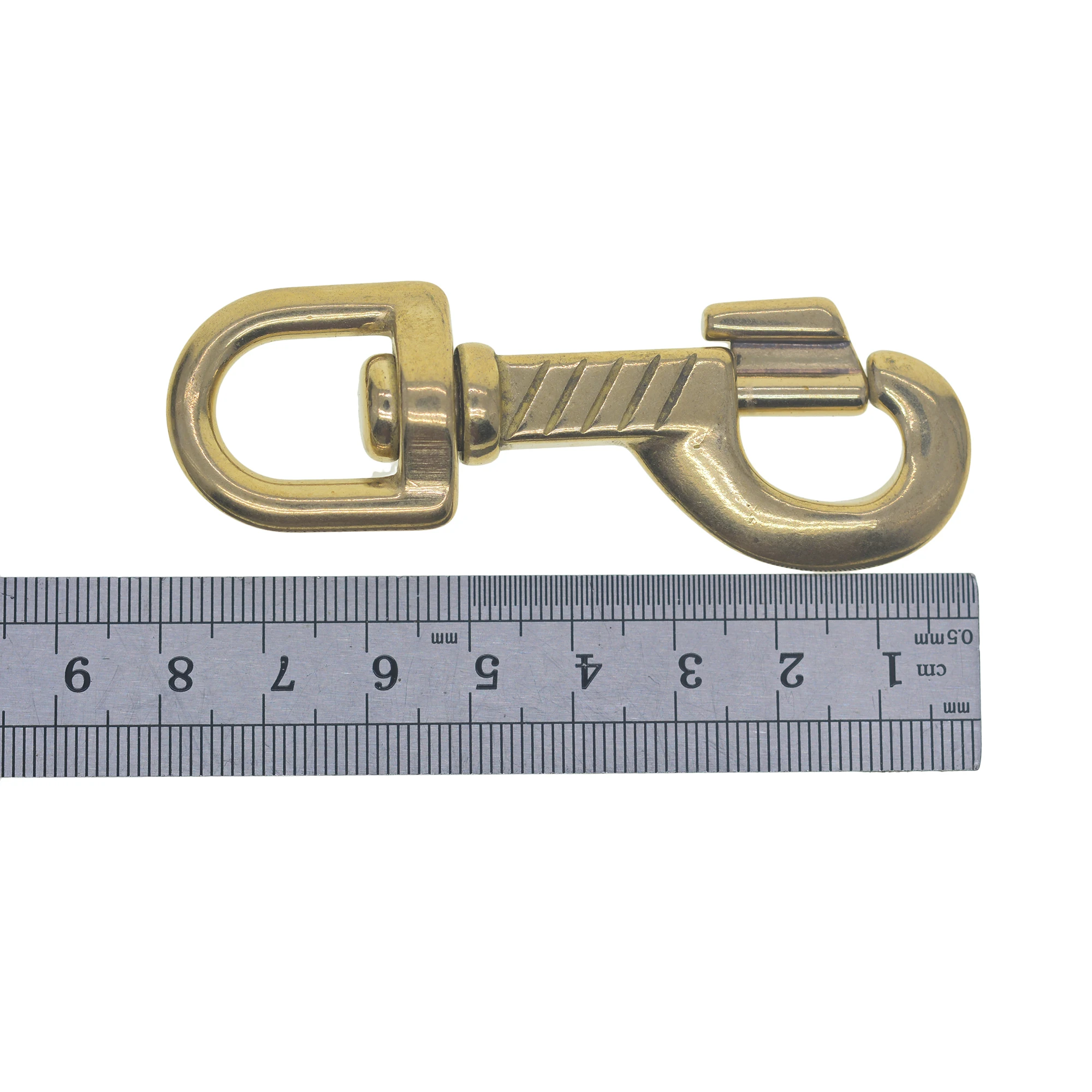 extra large 3 inches Brass Swivel spring bolt Trigger Hooks Keychain lobster clasp D ring 14 mm   horse pet leash DIY