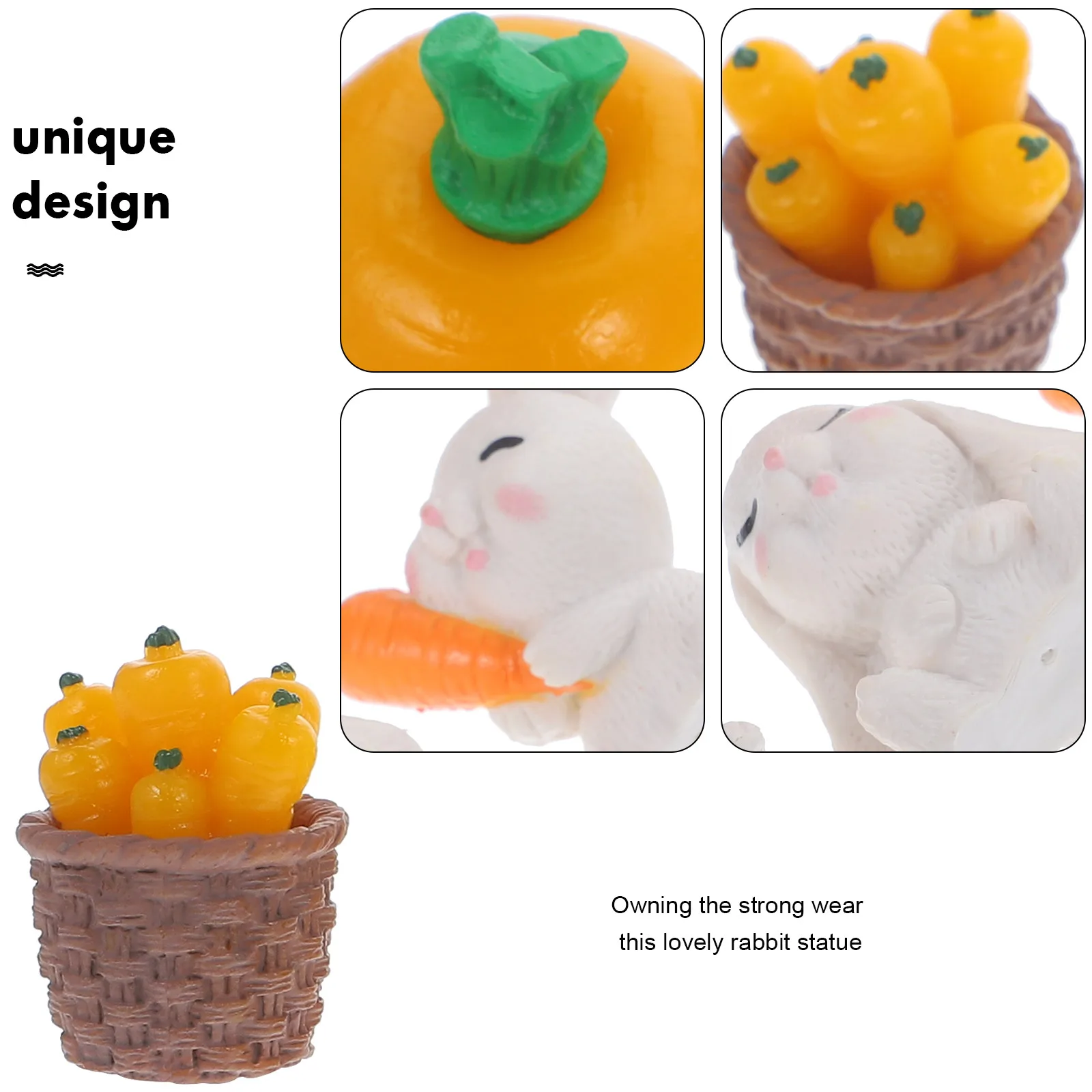 

Carrot Rabbit Statue Plant Ornaments ing Decor s Decorations Grass Adorable Outdoor