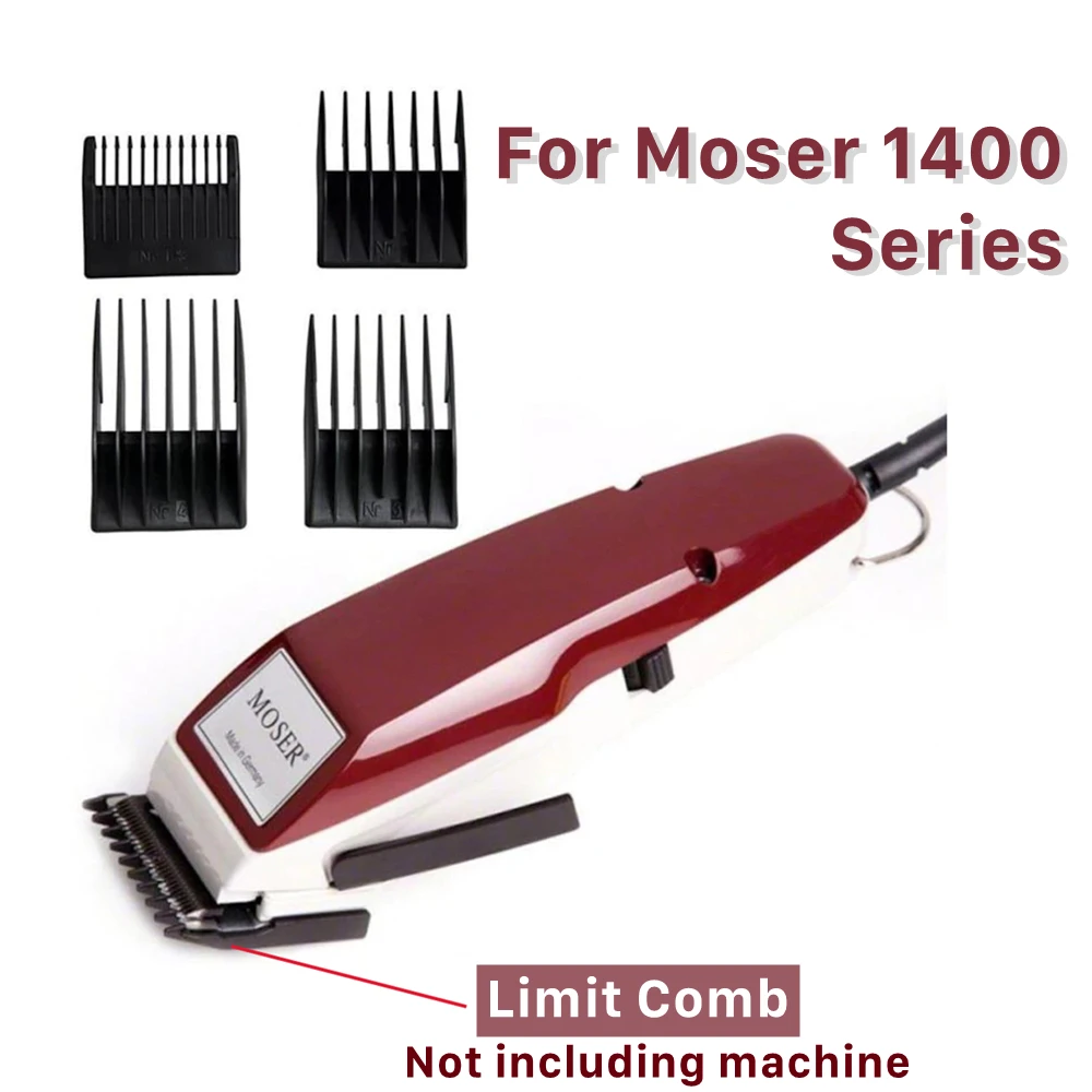 For Moser 1400 Series Shaving Machine Replacement Combs 4pcs/set Hair Trimmer Electric Shaving Limit Comb Set Kit 3/6/9/12mm