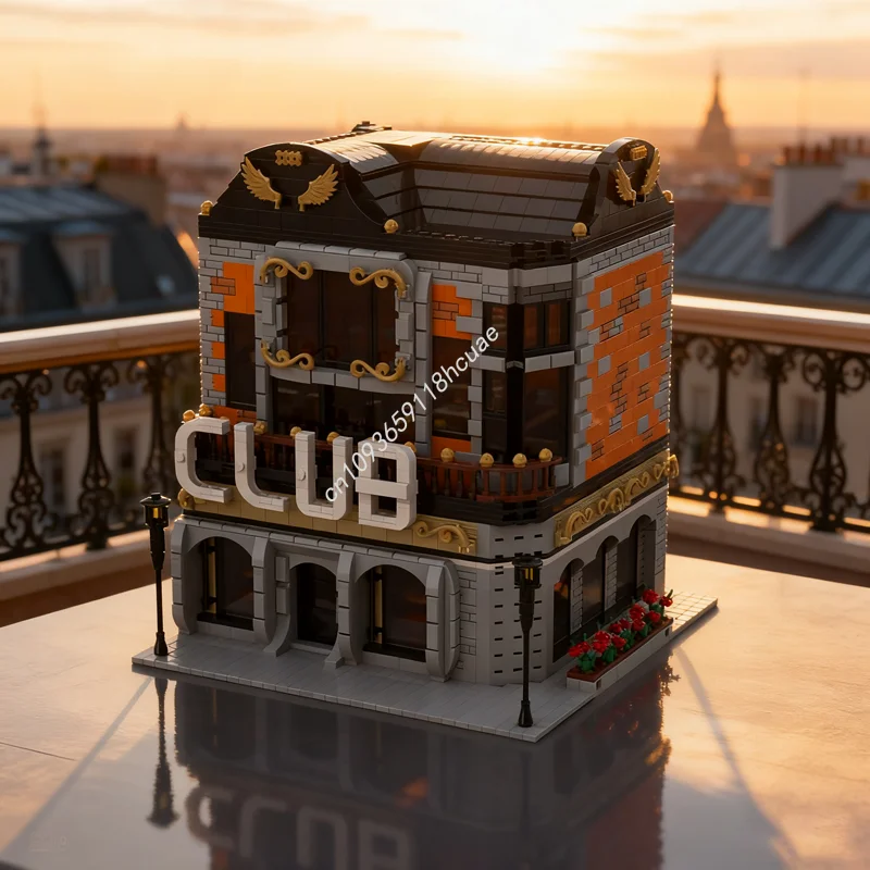 

3699 шт. MOC модульный CLUB здание модульная модель блоки игрушки конструкция сборка DIY рождественские подарки креативный кирпич на день рождения