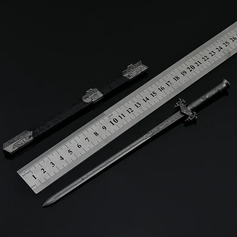 22cm Zimne Broń Miecz Taizonga Sławny Miecz Chińskie Anime Peryferia Fajny Metalowy Model Miecza Akcesoria Ozdoba Kolekcja Zabawka