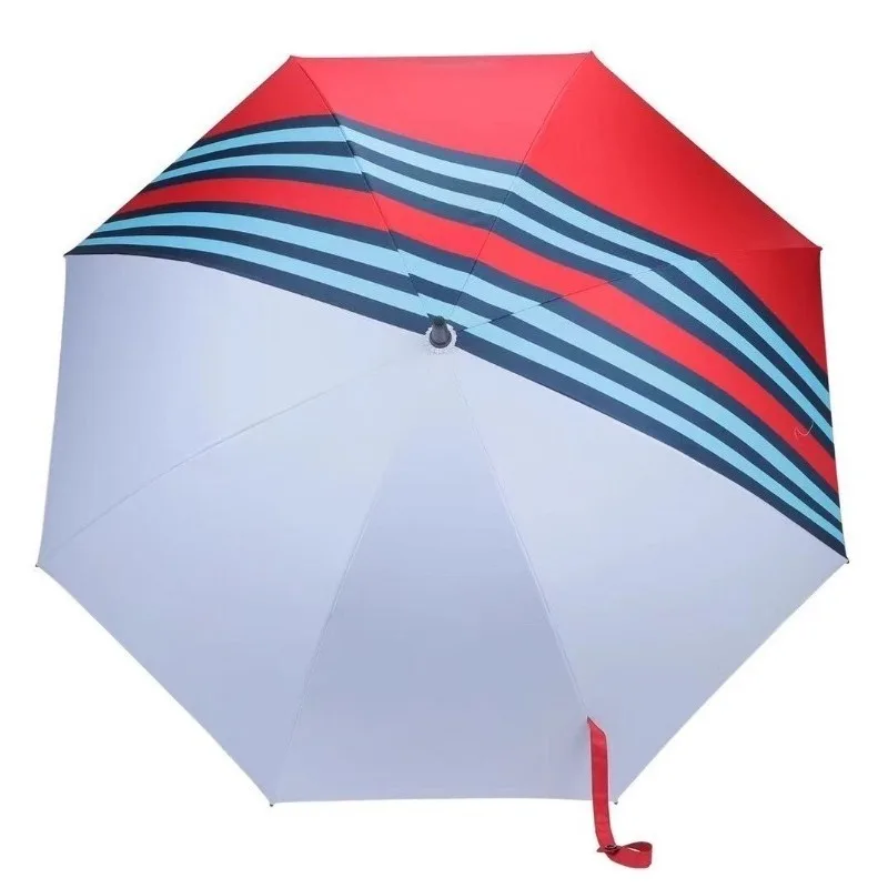 Suitable For Porsche Long Handle Beach Umbrella Car Martini Red And White Double Spelling Business Gift Advertising Umbrella