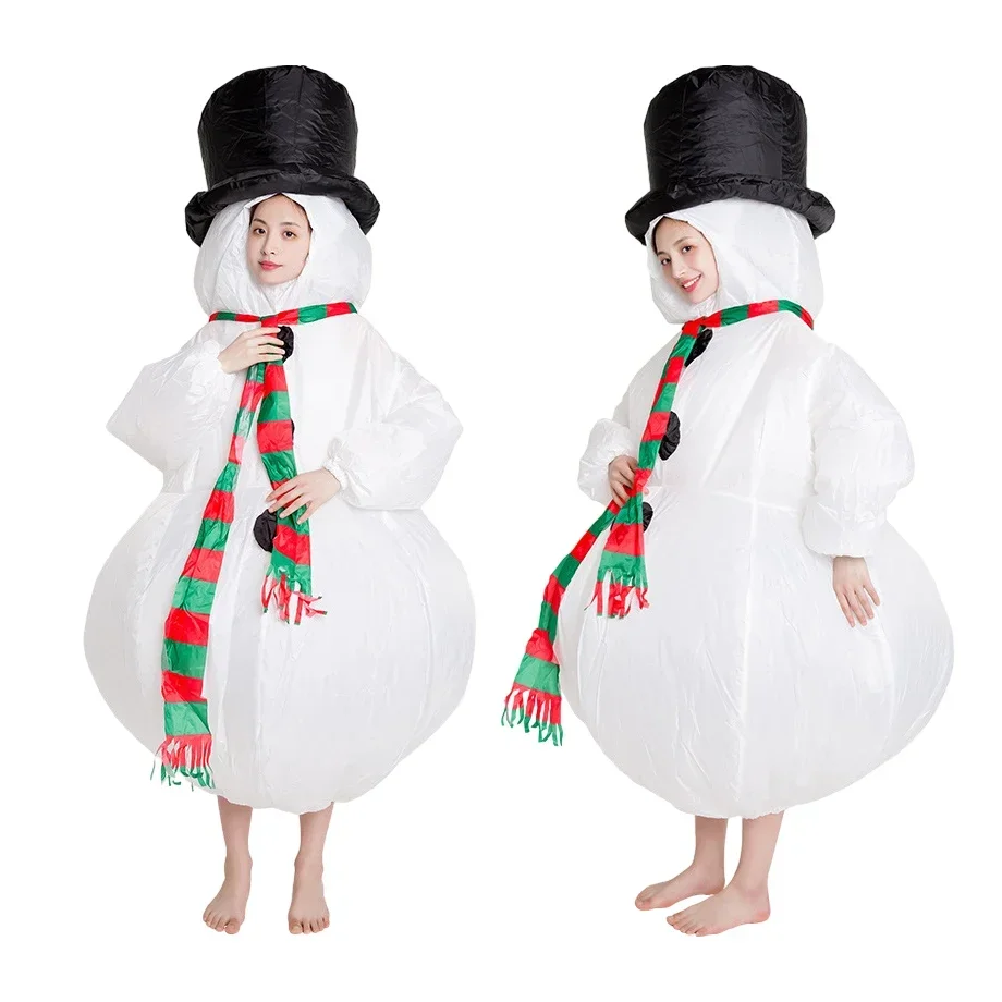 

Christmas Party Adult Cosplay Funny Cartoon Doll Costume Funny Doll Prop Set Santa Claus Snowman Dress Up Inflatable Clothes