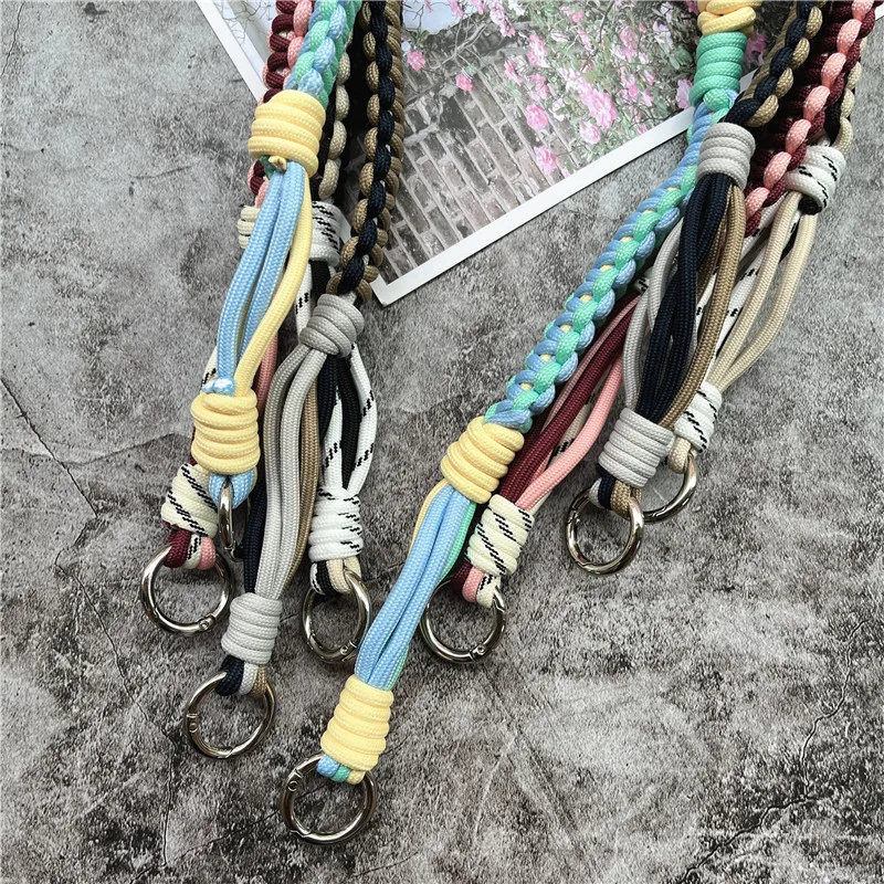 Smartphone Shoulder Strap Colorful Bag Strap Braided Bag Body Kit Handwoven Lanyard Universal Accessories Chain Underarm String