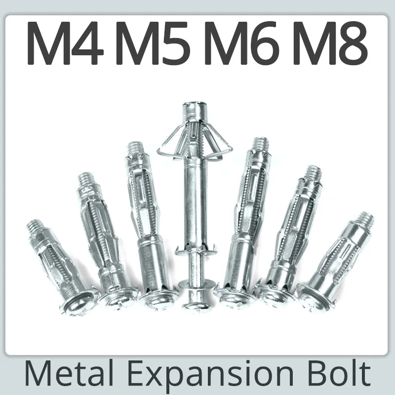 M4 M5 M6 M8 Gypsum Board Drywall Anchor Plasterboard Wall Ceiling Expansion Bolt Aircraft Tube Pipe Fix Hollow Plugs Metal Screw