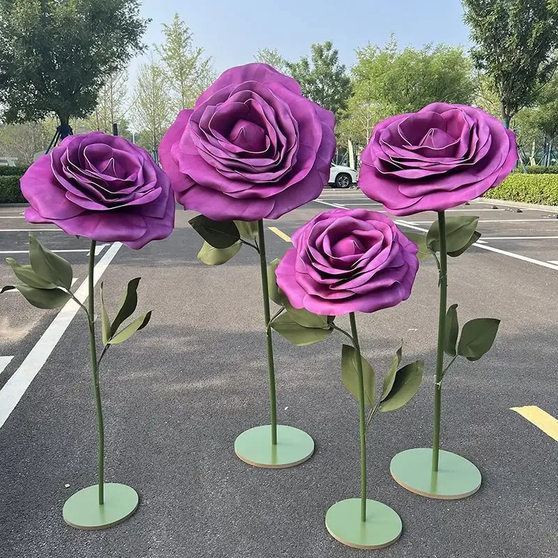 Three-dimensional rose paper flower art wedding big rose props beautiful ornament