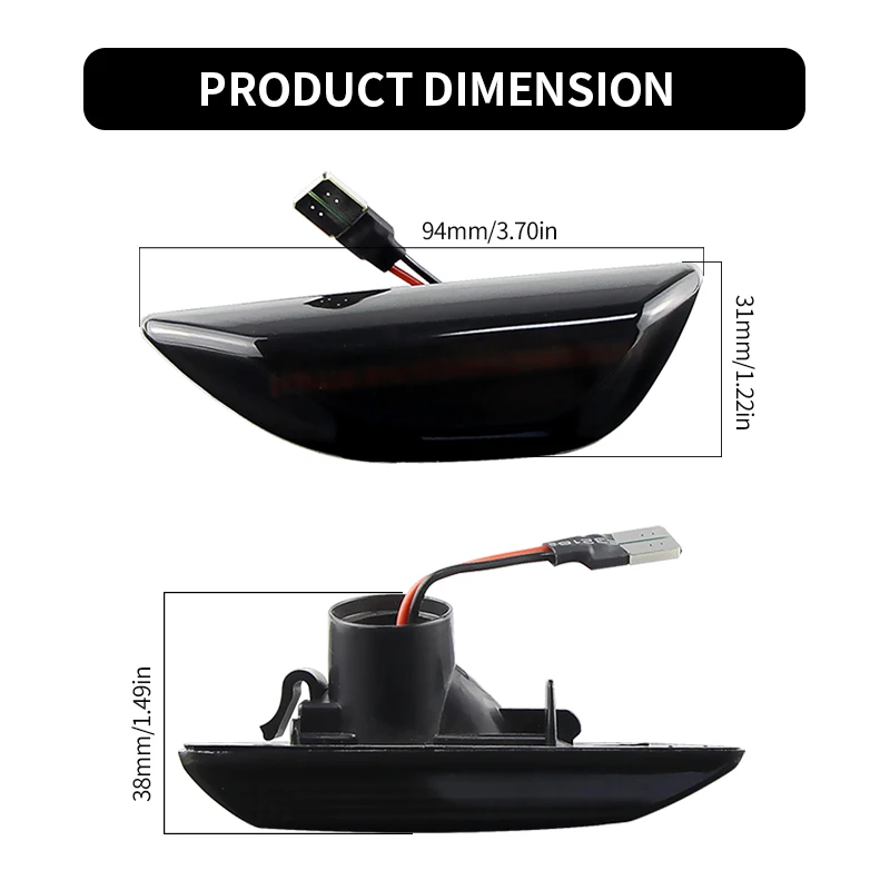 2 × لأوبل موكا X/موكا لبويك إنكور لسيارة شيفروليه تراكس LED أضواء العلامات الجانبية المتدفقة بدوره مصابيح إشارة الوامض Canbus 12 فولت