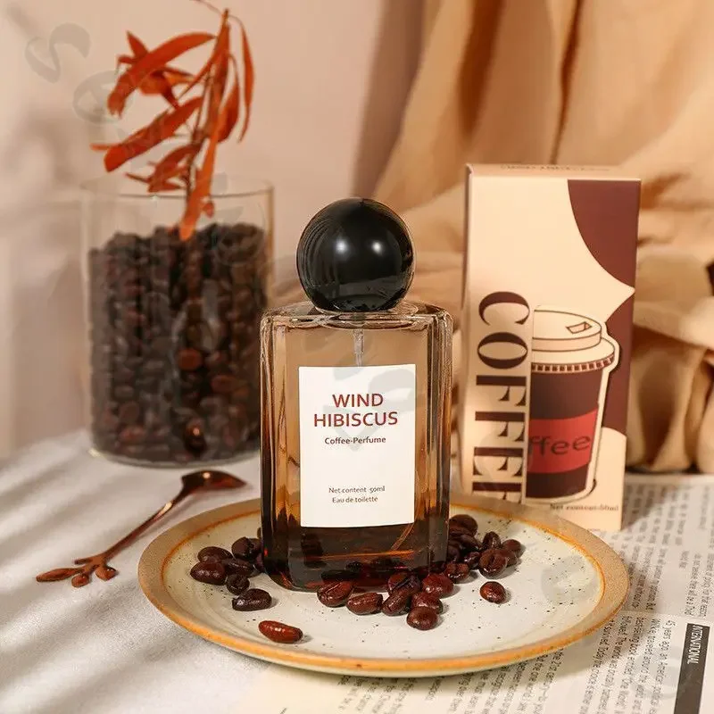 Hibiscus Coffee Fragrance Fresh Natural Perfume Long-lasting Light Fragrance Covering Odor 50ml Coffee Flavor Perfume