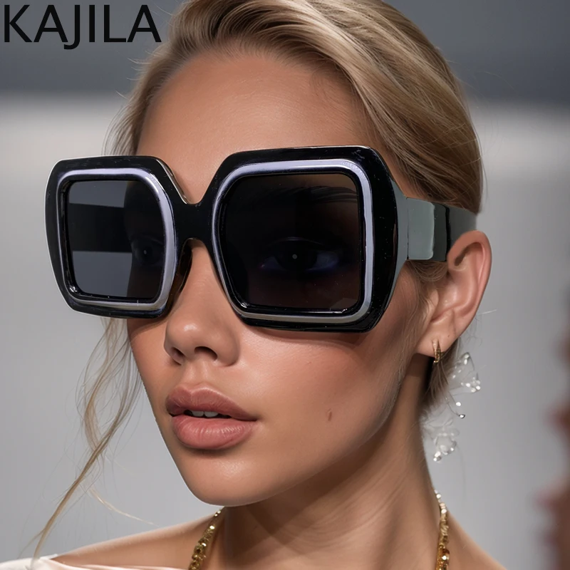Oversized Square Sunglasses Women Big 2026 Luxury Brand Vintage Shades Shield Eyewear UV400 Protection Sun Glasses for Ladies