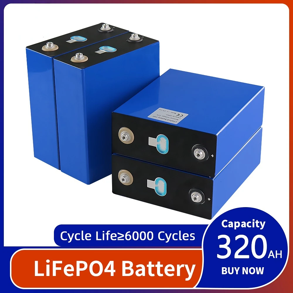 New Lifepo4 3.2V 320Ah Battery Lithium Ion Phosphate Battery DIY Pack For 12V 24V 48V Solar System Boats Golf Cart