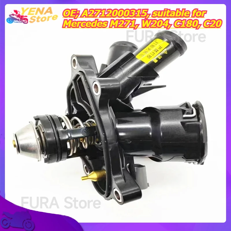 

Cooling regulator housing with thermostat, OE; A2712000315, suitable for Mercedes M271, W204, C180, C20