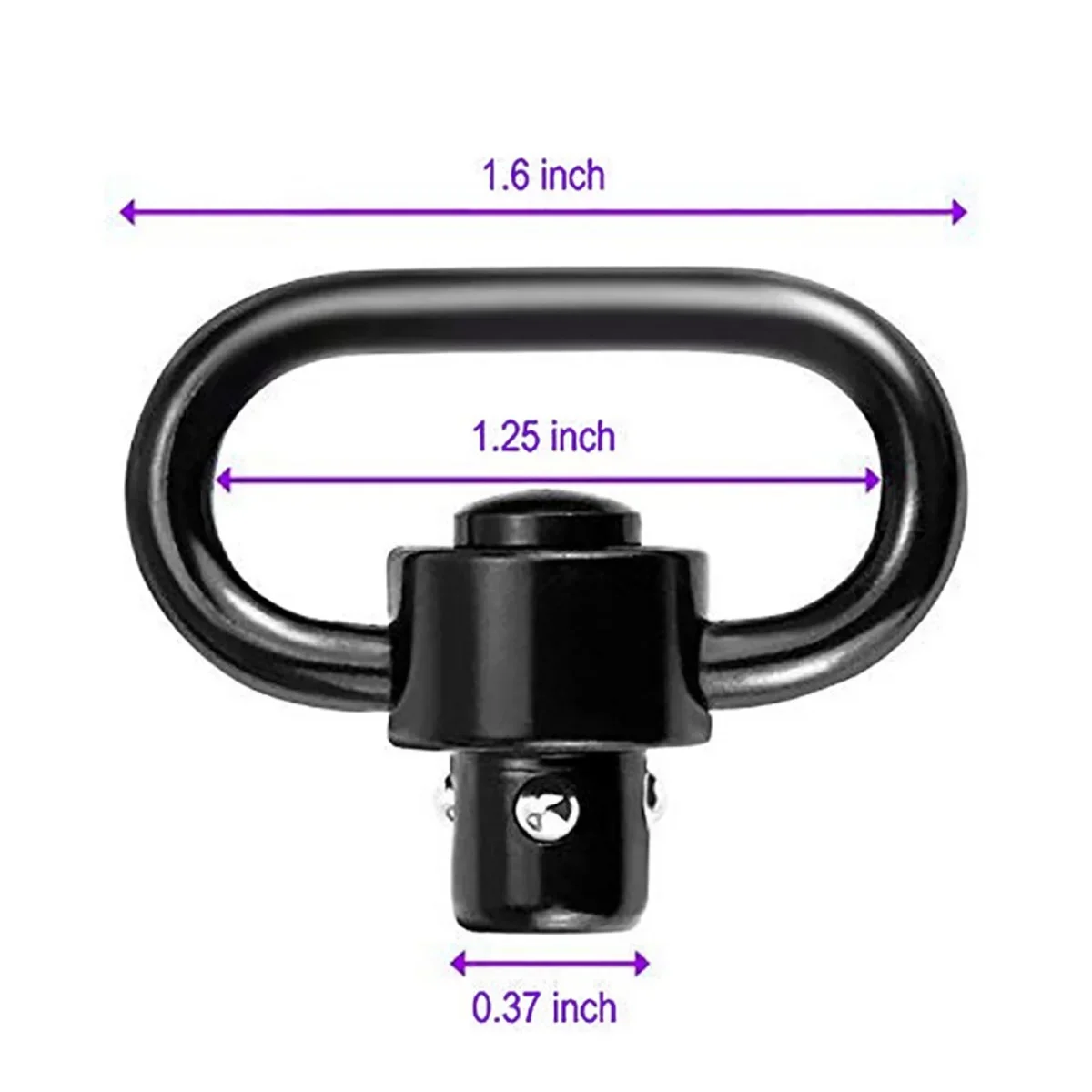 Tactical Strap Gun Sling Swivel Buckle Heart Shaped Ring Quick Release Steel Ball Black Qd Ak Adjustable Airsoft Rifle