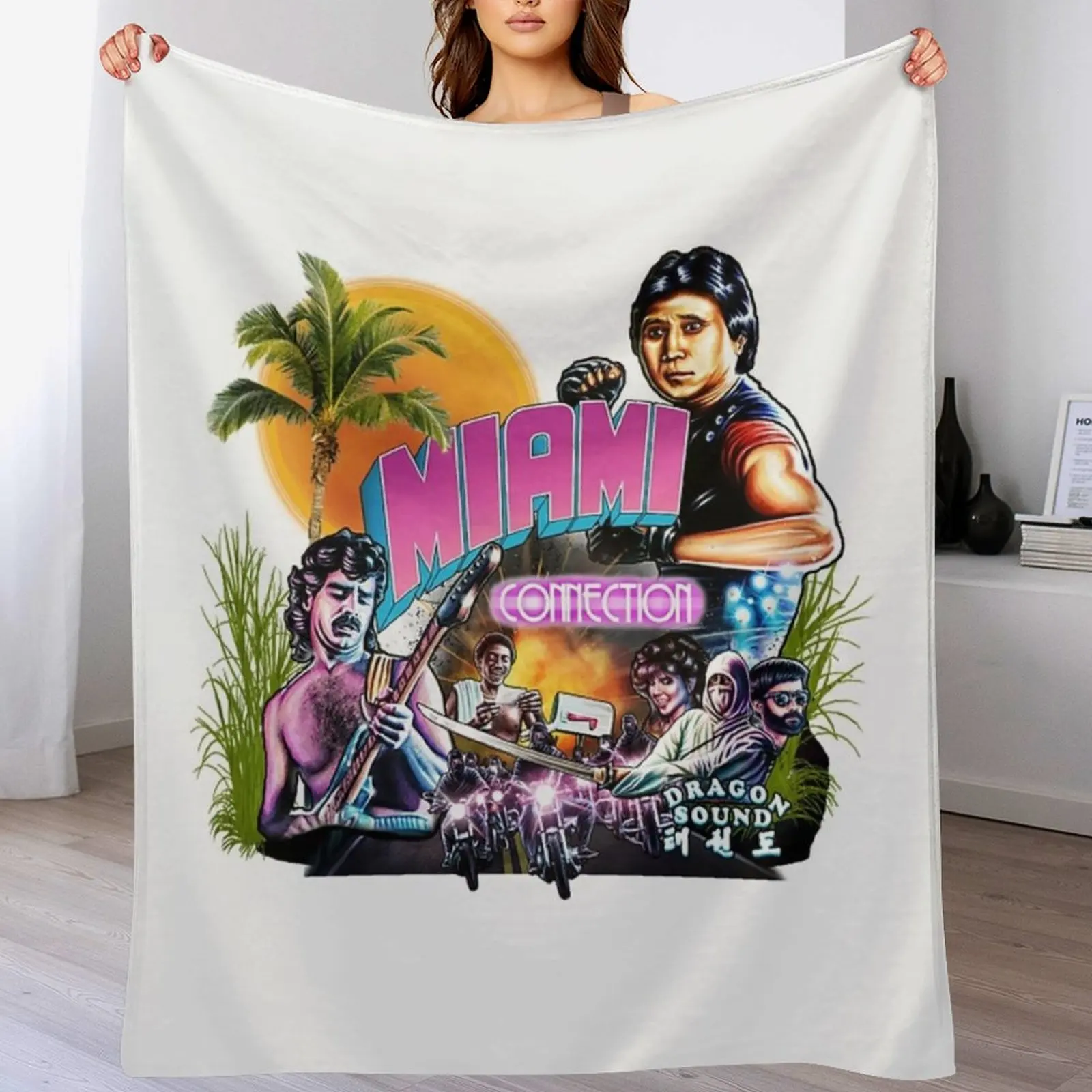 Miami Connection T-Shirt Throw Blanket Soft Bedroom Blanket for Night Sleeping