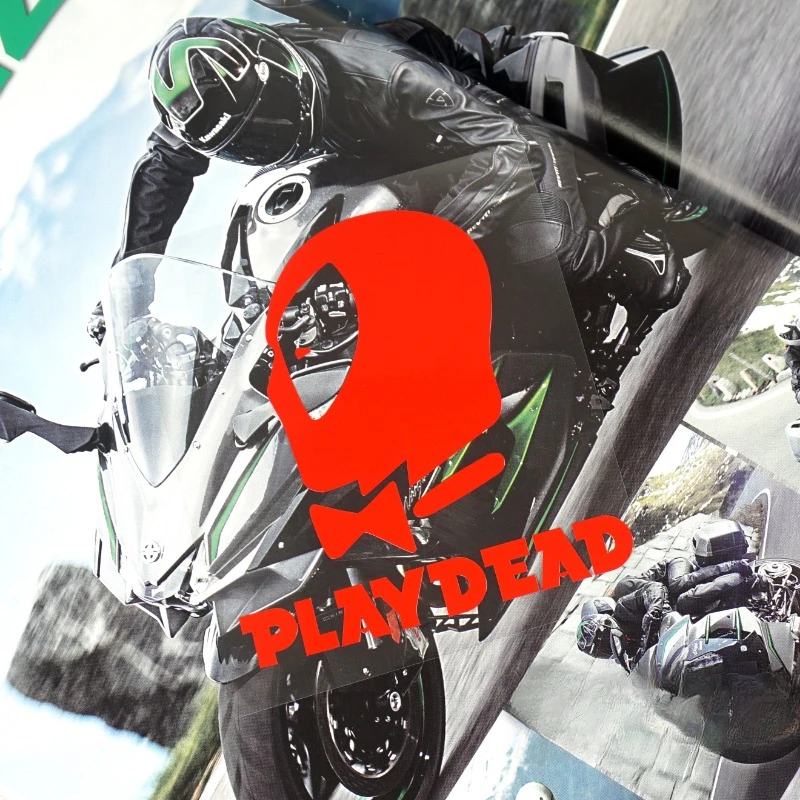 Reflective PLAYDEAD Motorcycle Fuel Tank Stickers Motocross Windscreen LOGO Racing Body Sunscreen Decals Moto Accessoires 1PC