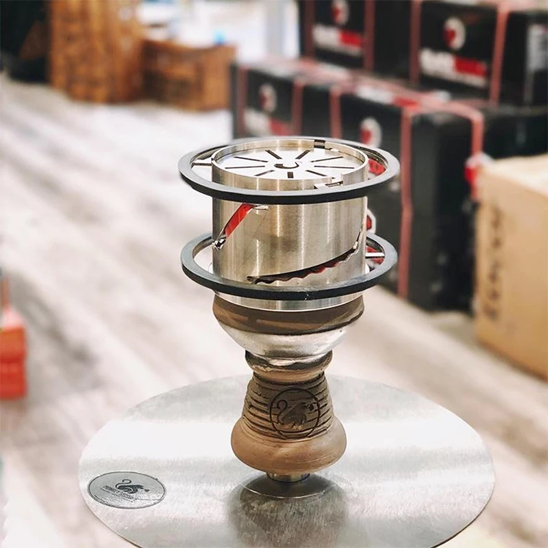 Stainless Steel Hookah Bowl Adjustable Height Heat Management System Complete Chicha Shisha Charcoal Holder Smoking Accessories