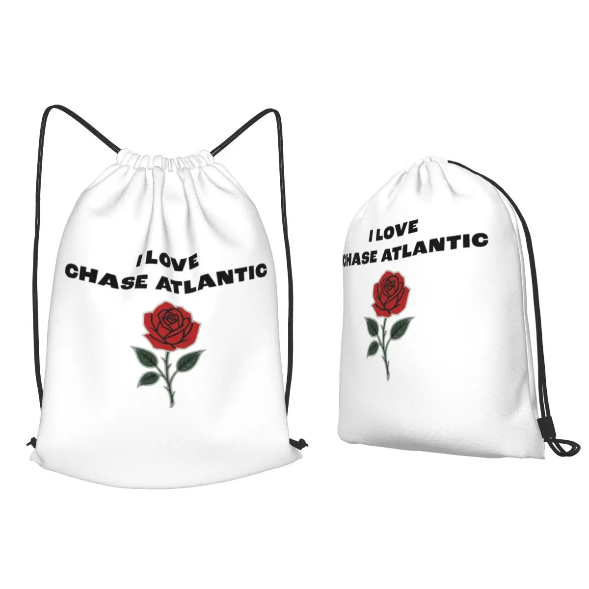 I LOVE CHASE ATLANTIC Backpacks Portable Drawstring Bags Storage Bag Book Bags for Man Woman Students