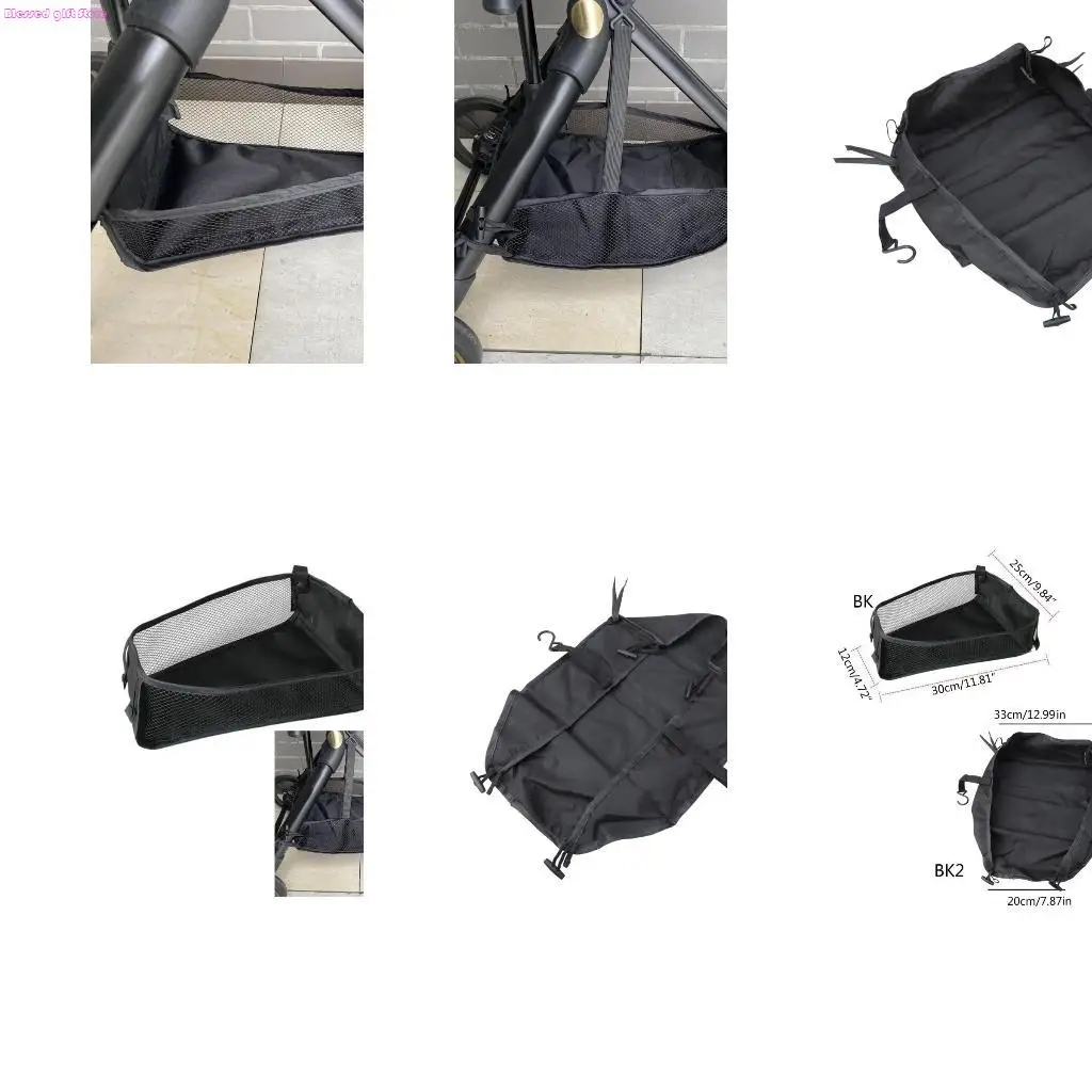 D0JC Oxford Cloth Stroller Storage Bag Cart Basket Accessories for Newborns & Infants