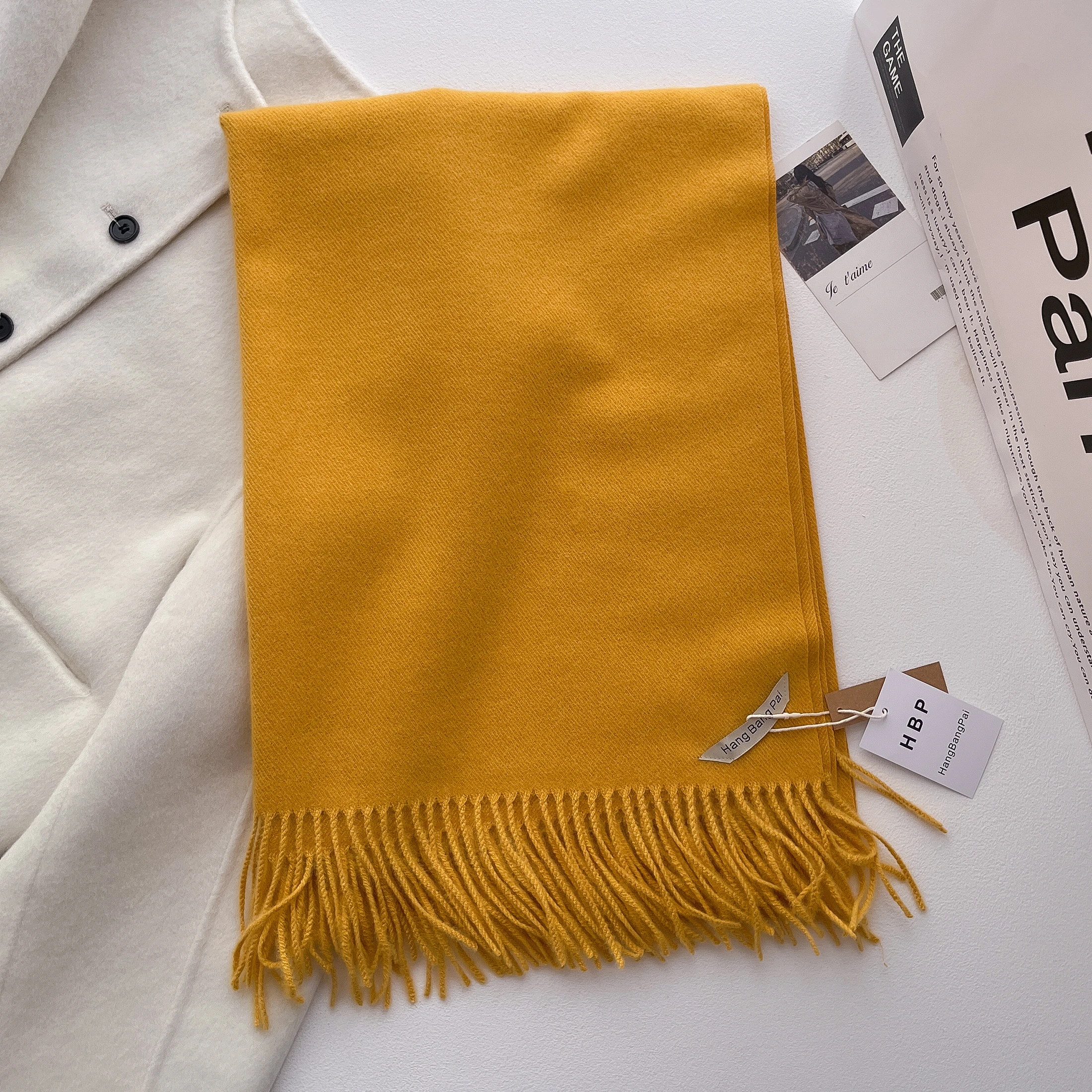 2023 neue Winter Wolle Schal Für Frauen Lange Warme Kaschmir Schals Hijab Solide Dame Schal Wrap Weibliche Pashmina Bandana Kopf schals – Detail 21