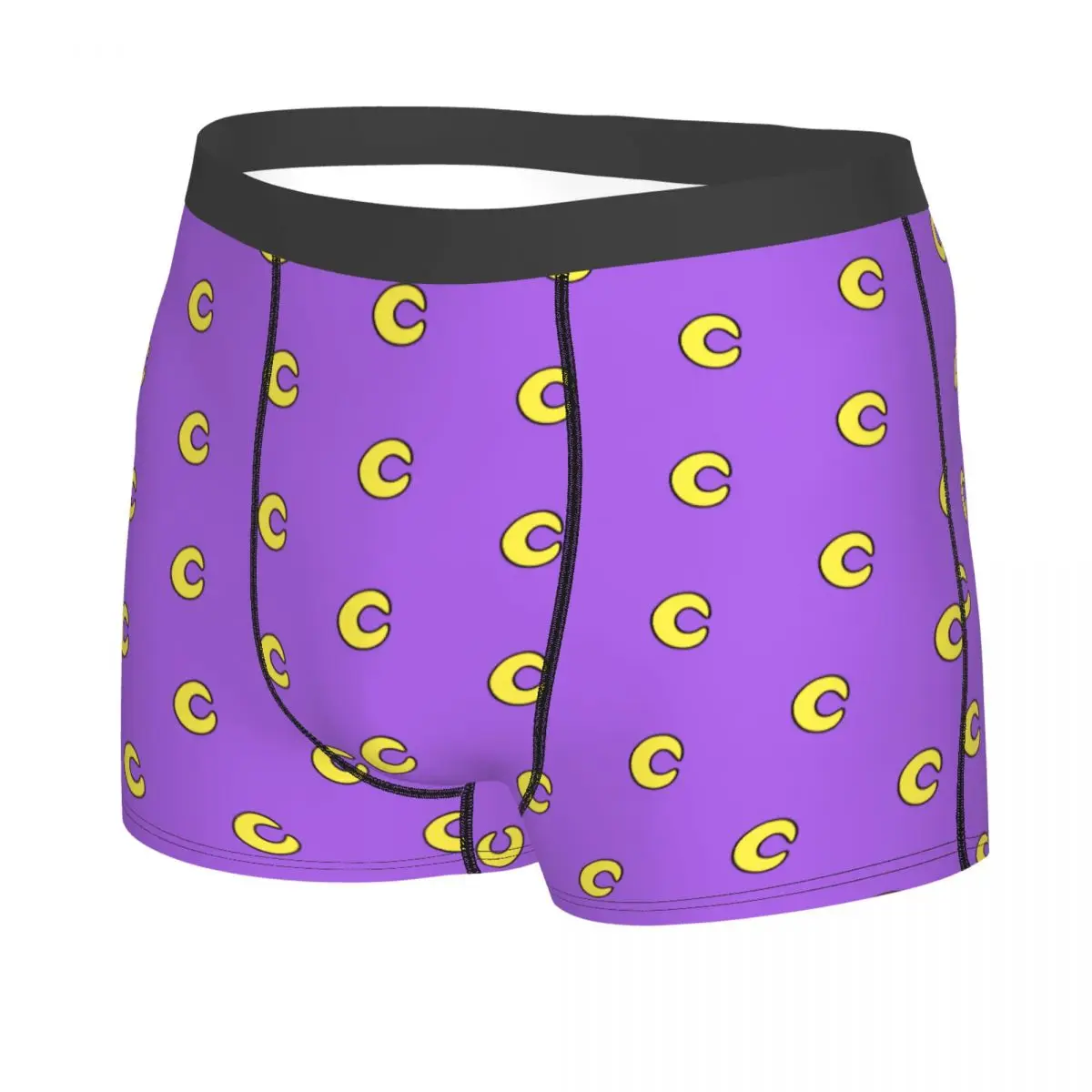 Custom Male Purple Smiling Big Mouth Cat Pendant Critters Underwear Animated Game Boxer Briefs Soft Shorts Panties Underpants