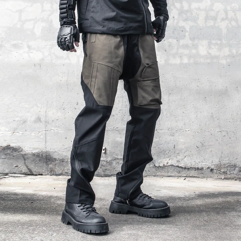 Hip Hop Cargo Pants 2024 Autumn Tactical Patchwork Joggers Trousers for Men Elastic Waist Fahsion Harem Pants Men Clothing