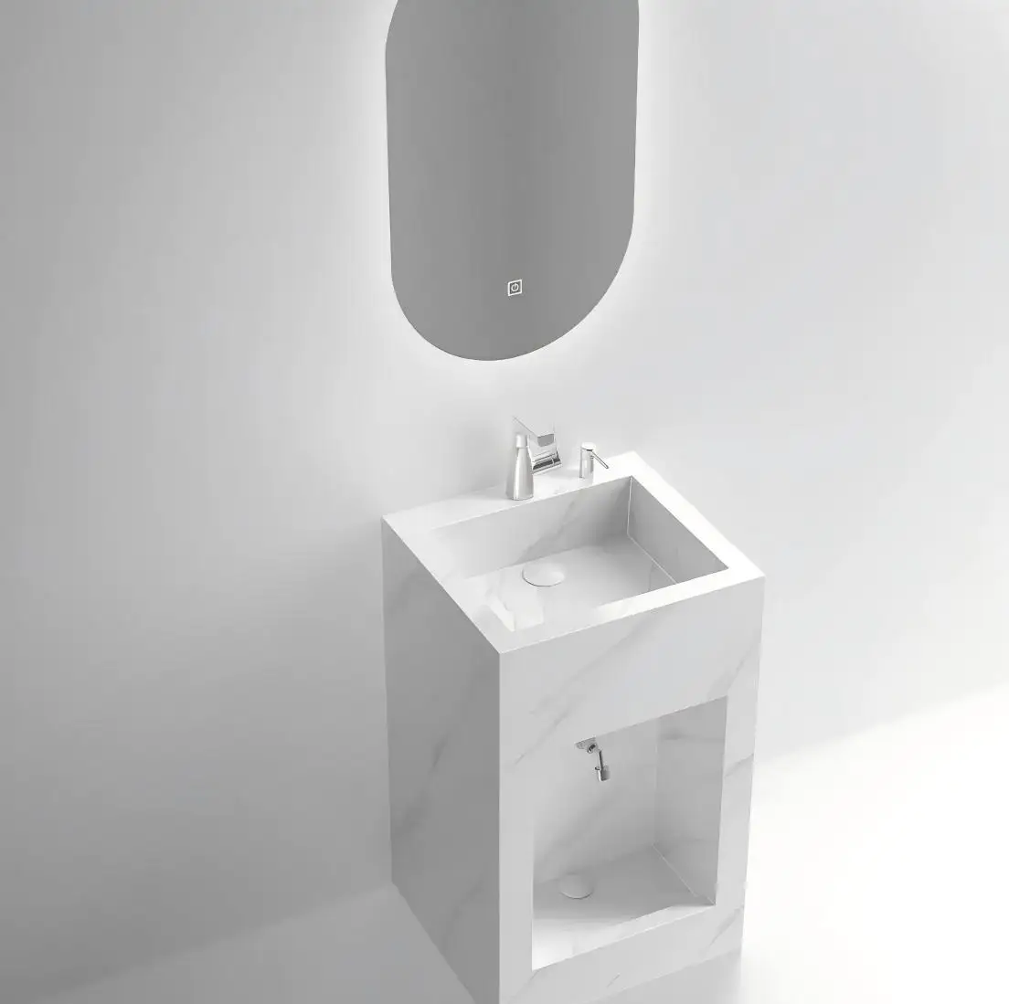 

【Best-selling】 Solid Surface Foot Washer Automatic Wudu Station for Islamic Centers