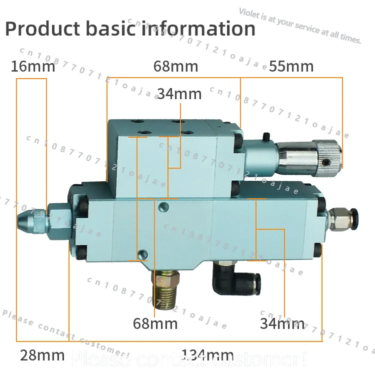 High Precision Mini Pneumatic Grease Metering Valve 0.1g-25g For High Viscosity Oil Fluid Quantitative Dispensing Control