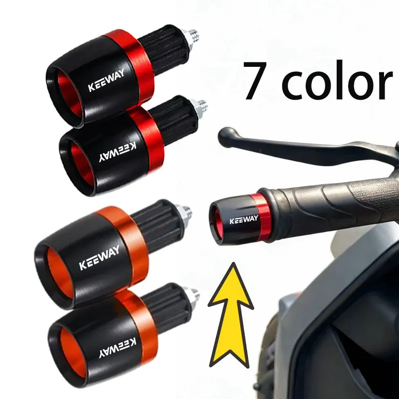 Para Keeway Rkf125 Rkv125 Rks125 Rkv200 Rks Rkf 125 Rkv 200 GS 100 RKR 180 Puños de manillar de motocicleta y tapones de extremo de manillar