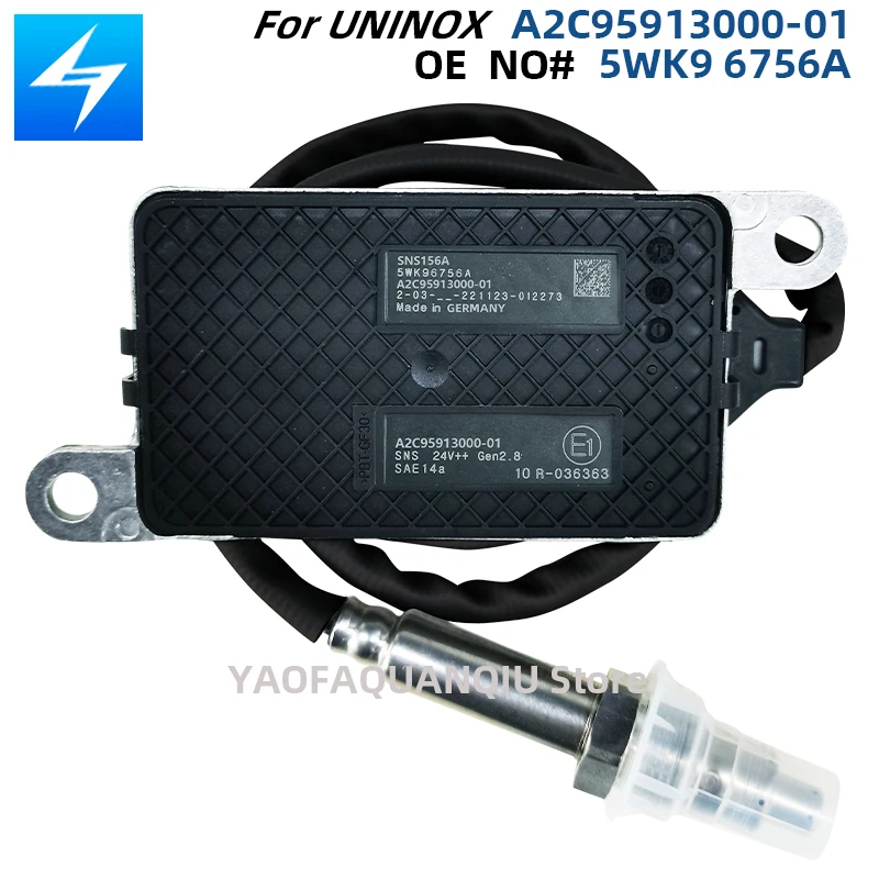 5WK96756A 5WK96756 SNS156A A2C95913000-01 Original New Nitrogen Oxygen Nox Sensor For Cummins Engine Car Trunk Excavator