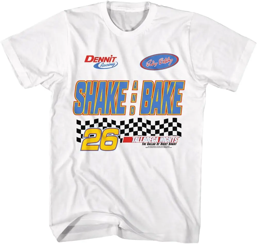 Talladega Nights Movie 100% Cotton Trendy Y2K Short-Sleeve Tee – Soft, Quick-Drying,  Wrinkle Resistant Light Cotton Graphic Tshirt Soft Stretchy Casual Summer Short Sleeve