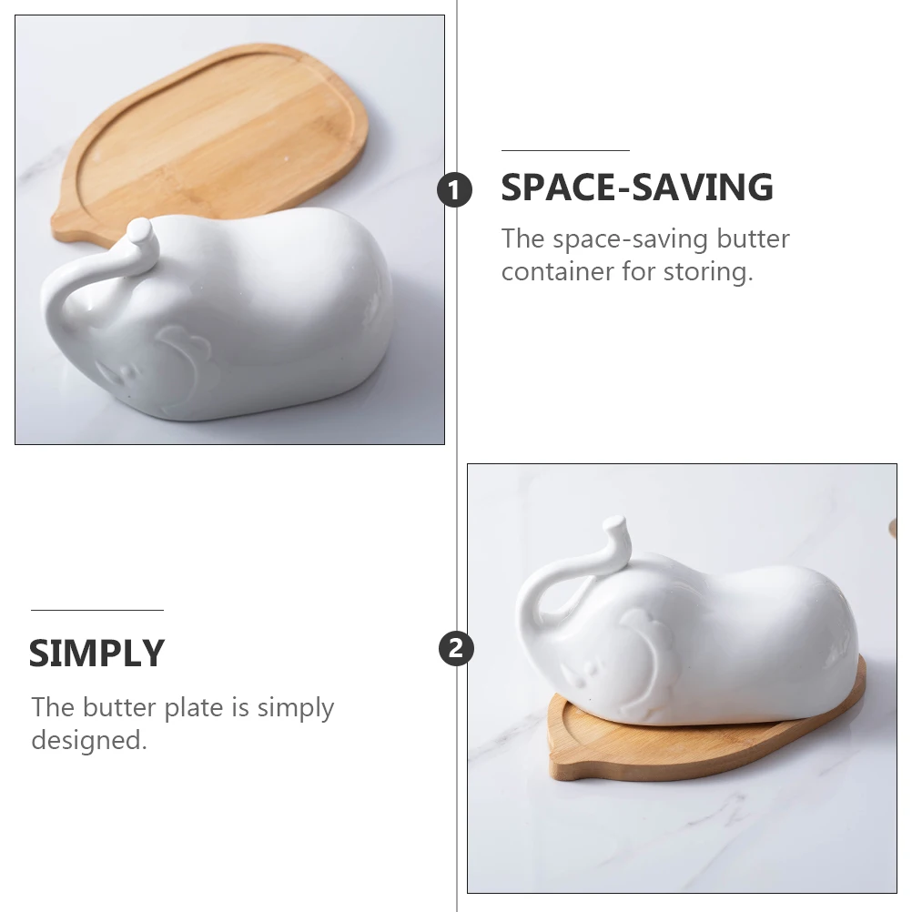 

Relief Ceramic Butter Dish with Lid Cheese Plate Stoneware Holder Kitchen Banquet Café Bakery Household Tableware Container Dish