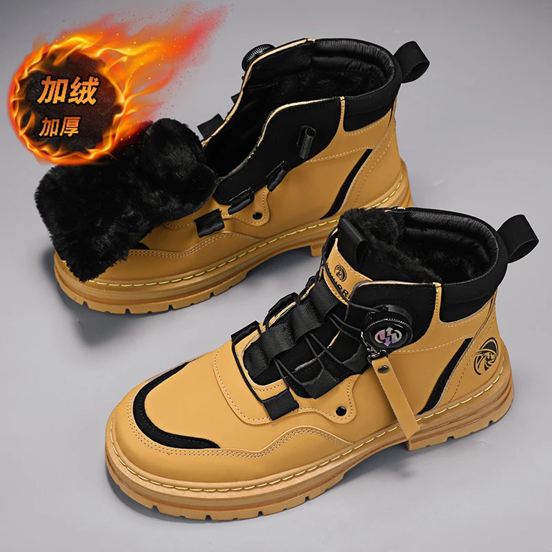 

Fleece-lined work boots, warm and versatile high-top snow boots for winter, outdoor all-purpose shoes, new style, M0231