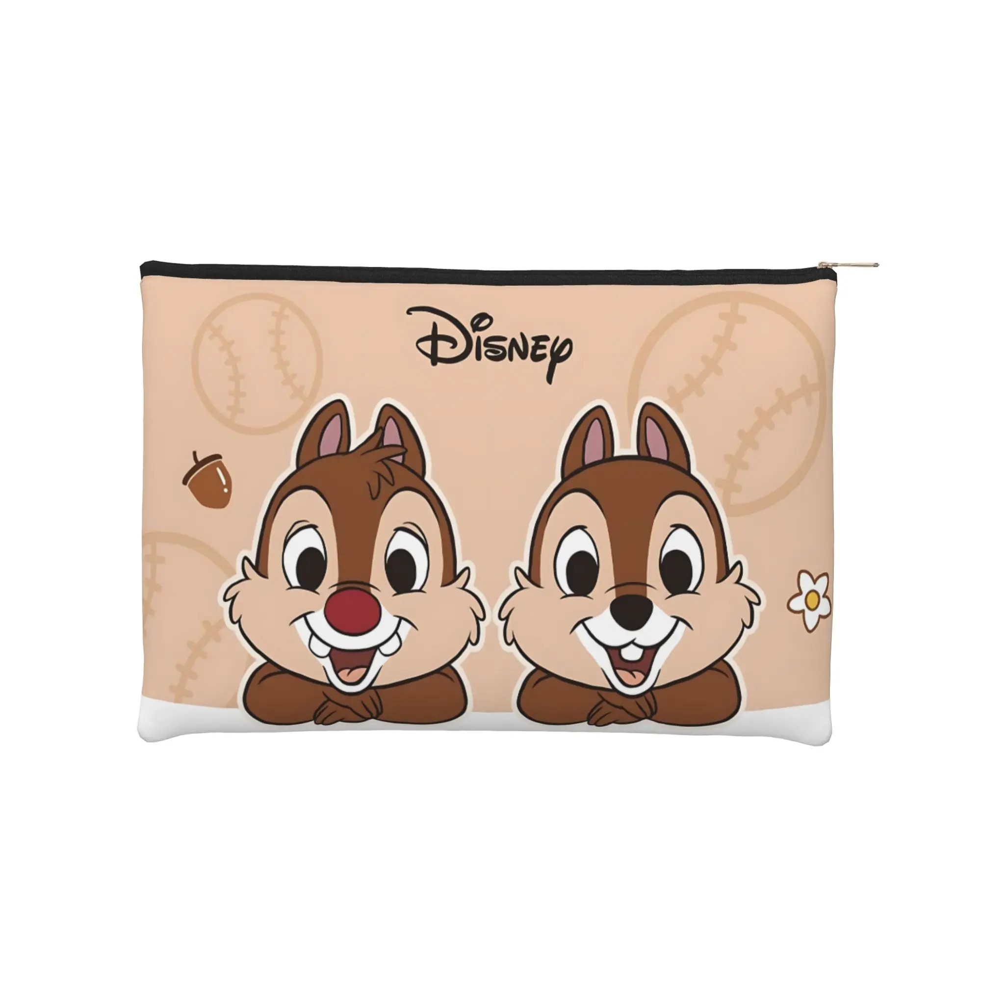 

Складная косметичка Disney с изображением белок Чипа и Дейла, дорожная сумка для туалетных принадлежностей на молнии