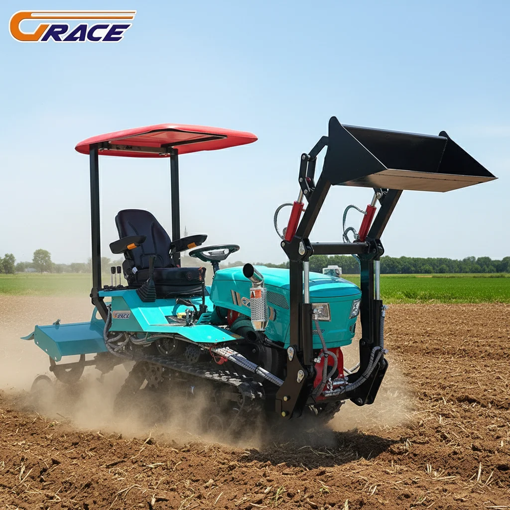 Customize Multi Functional Crawler Tractor With Excavator Rotary Tiller Farm Machinery For Agriculture Use