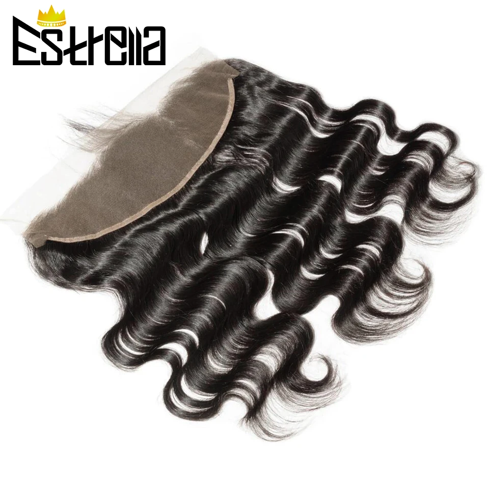 13x4 Lace Frontal Kinky Straight 100% Human Hair Peruvian Hair 8-20Inches Free Part Ear To Ear Front Remy Hair For Women