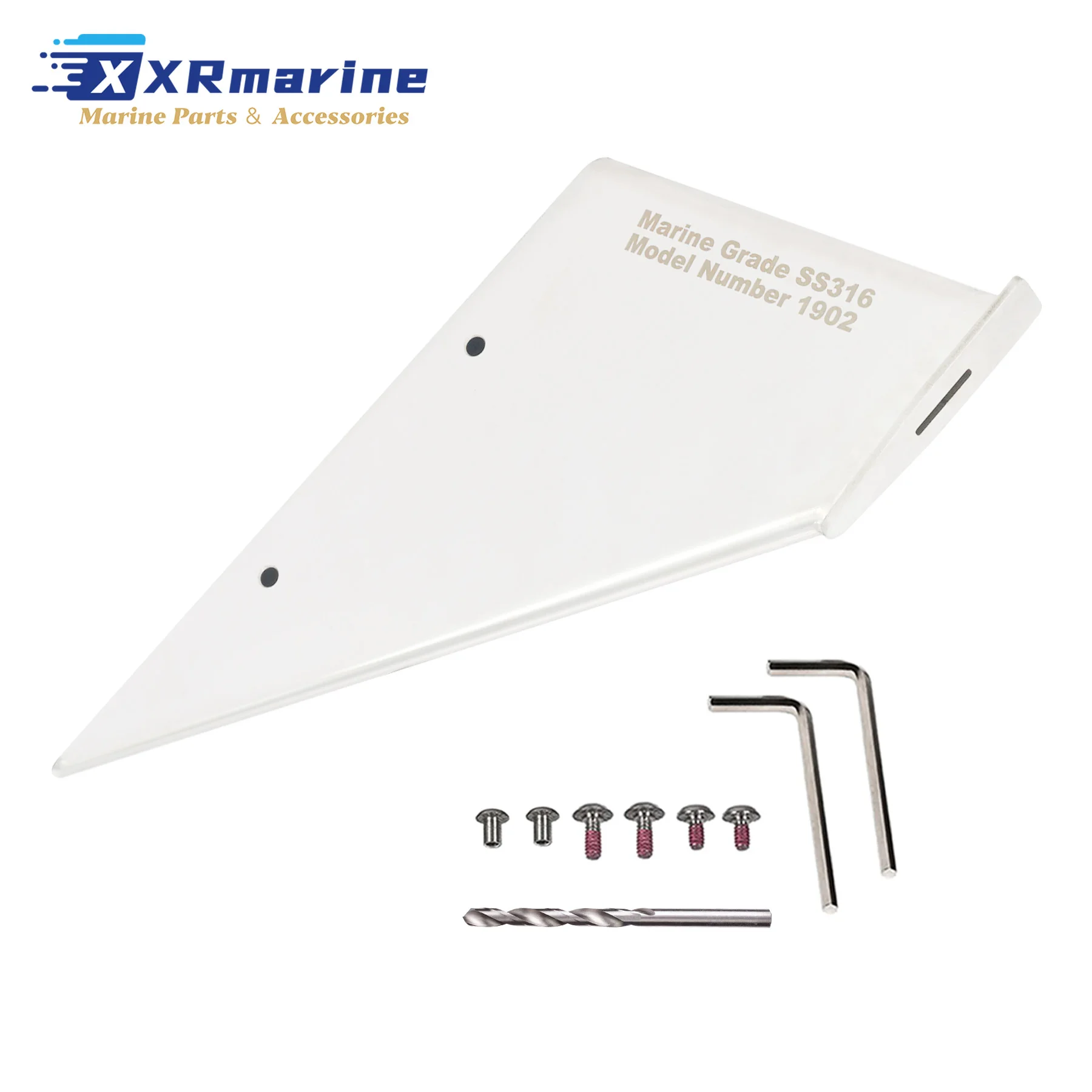 27151 Skeg Protector Guard Compatible with Yamaha Mercury Suzuki 2-Stroke 4-Stroke 115 To 350 HP Stainless Steel Wear Tab 1902