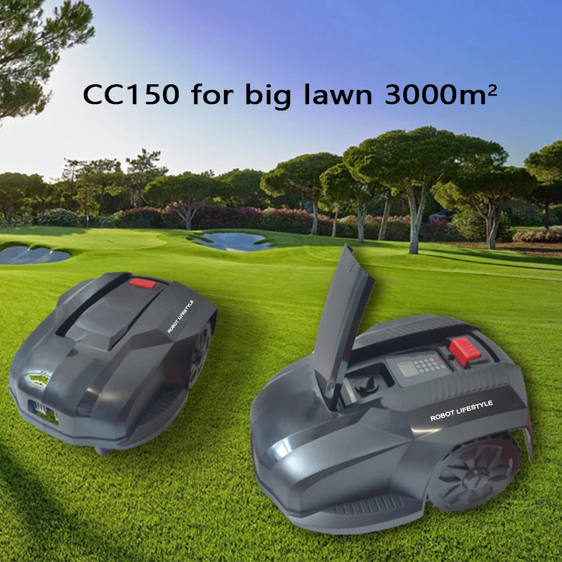 Robot Lawn Mower Automatic Grass Cutter Machine CC150 for 3000m2 Grassland, Recharged Li-ion Battery, Garden Home Appliances