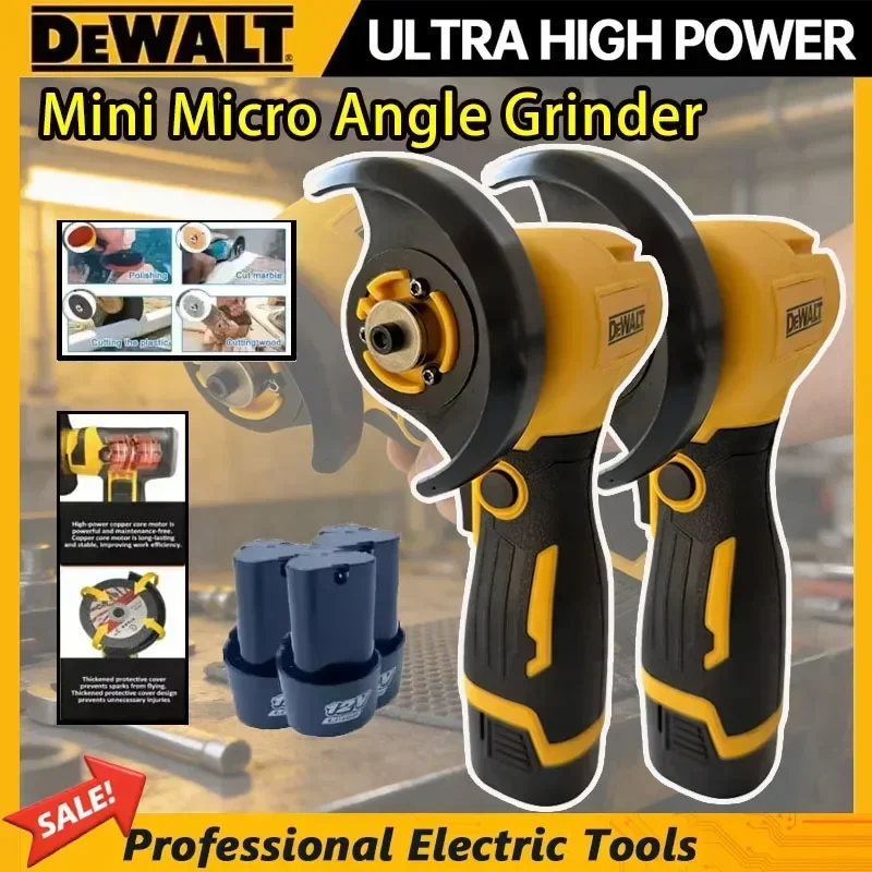 

Аккумуляторная полировальная машина Dewalt 12В, бесщеточная мини-угловая шлифовальная машина с алмазным диском и перезаряжаемой литиевой батареей