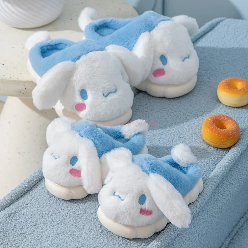 In Voorraad Sanrio Kinderen Katoen Slippers My Melody Cinnamoroll Anime Winter Cartoon Leuke Antislip Thuis Warme Schoenen Cadeau voor Kinderen