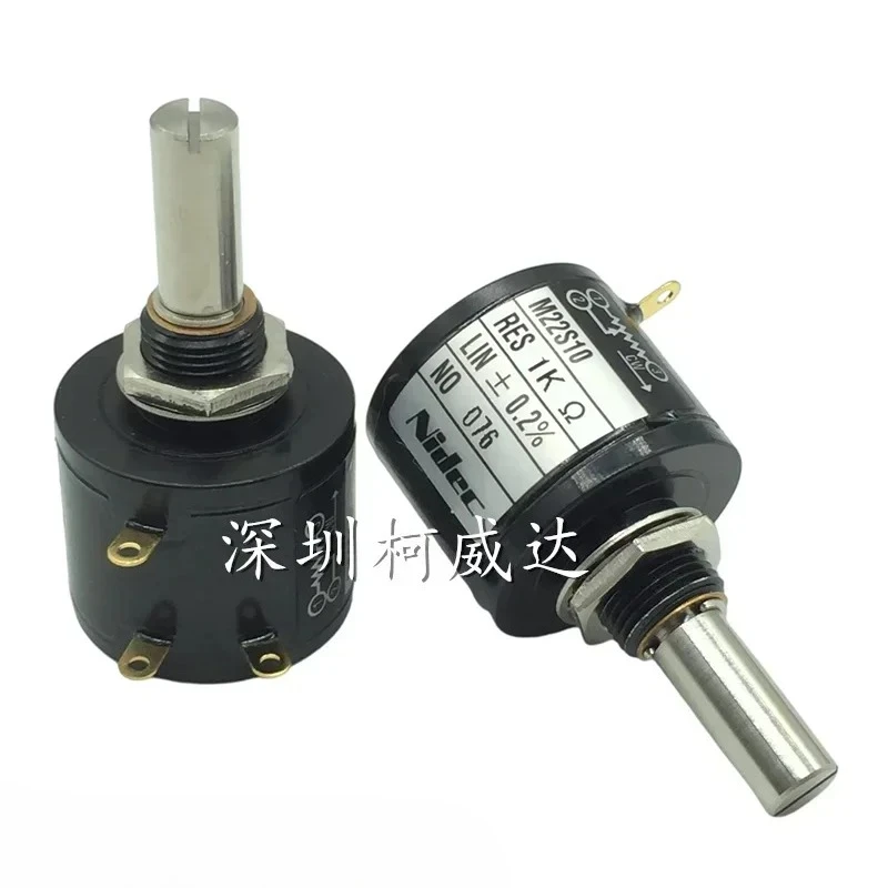 

Original Japanese NIDEC COPAL precision ten turn winding potentiometer M22S10 1K2K5K10K ten turns