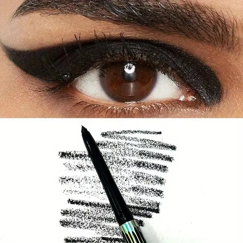 Penna eyeliner marrone liscia, ultra sottile, opaca, impermeabile, morbida, a punta fine, ad asciugatura rapida, facile da applicare, trucco eyeliner_voghion.com