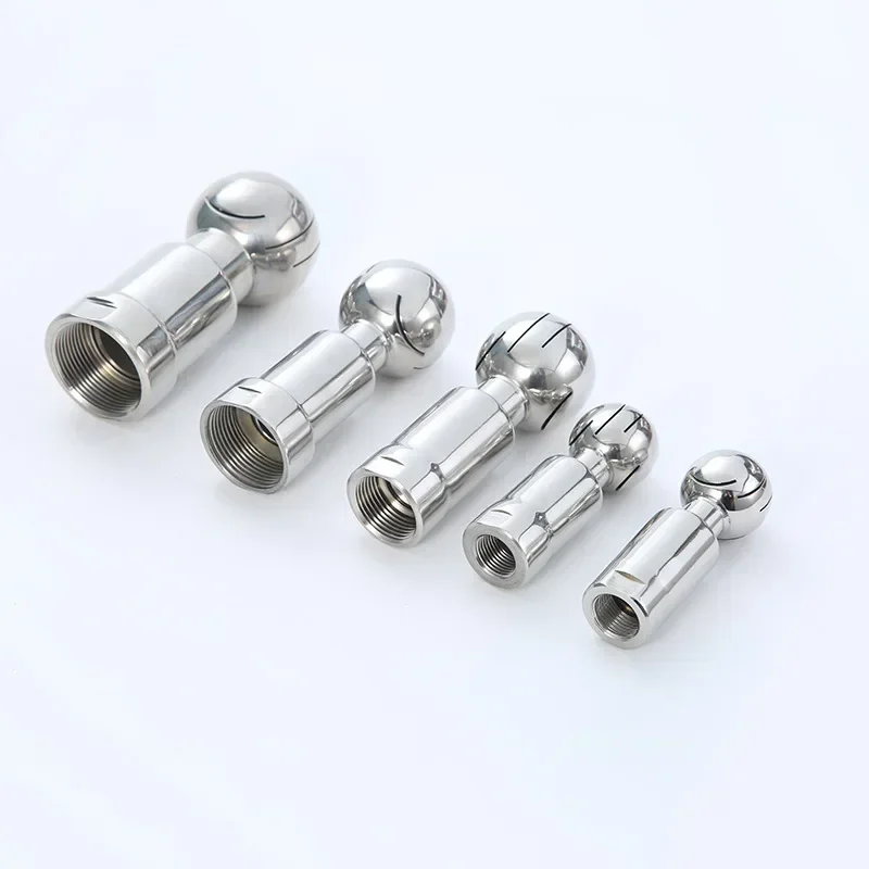 

1/4 3/8 дюйма 1/2 дюйма 3/4 дюйма 1 дюйма 1-1/2 BSP с внутренней резьбой из нержавеющей стали 304, санитарный шарик для очистки бака CIP, вращающийся шарик-распылитель