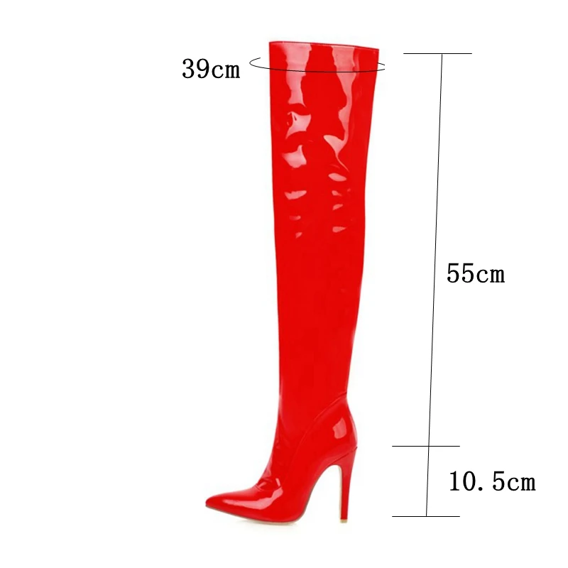 Brand New Women\'s Shoes Plus Large Big Size 48 Over The Knee Boots 11cm Stiletto Thin High Heel Sexy Party Boots Botins 2023