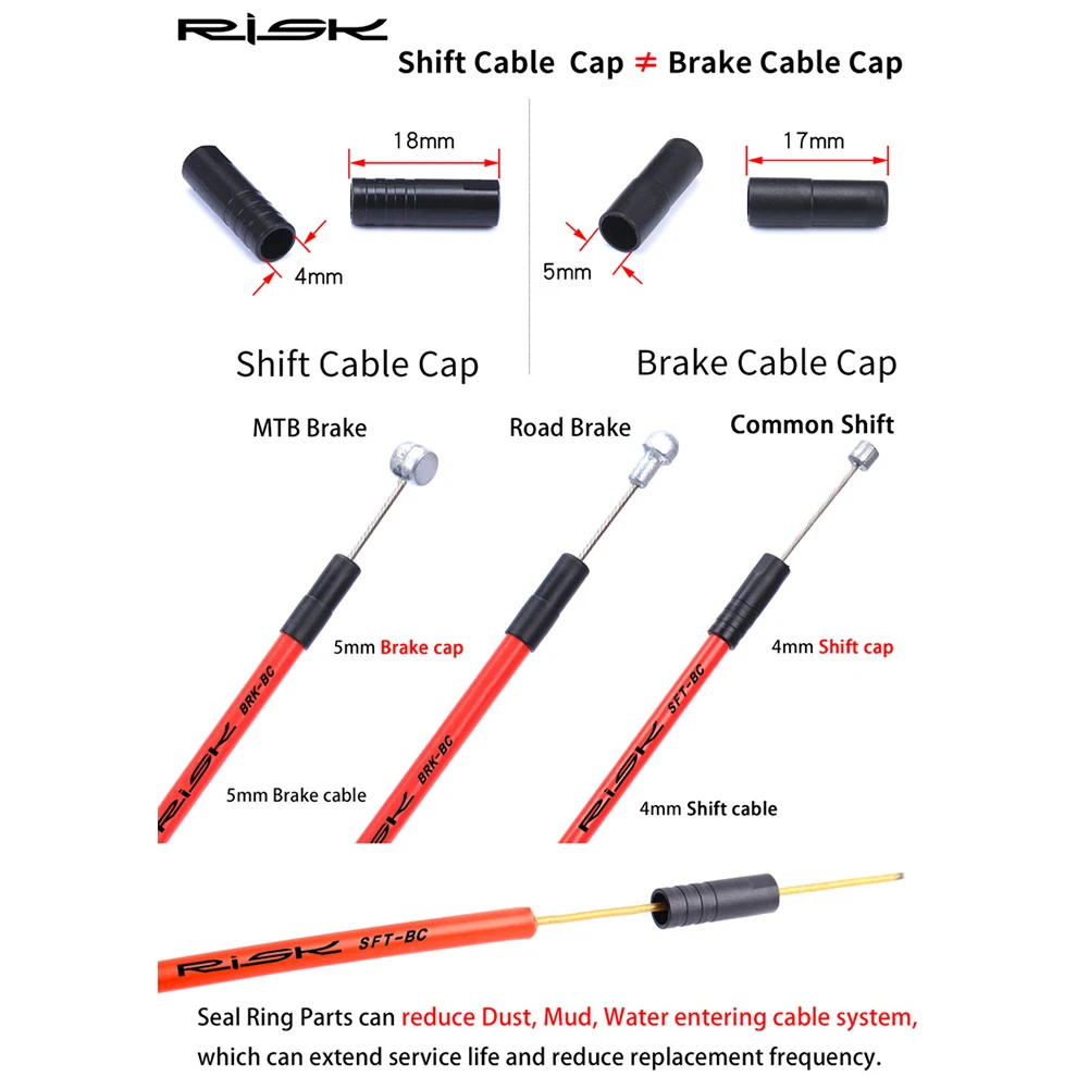 

Cable Supplies End Caps Plastic MTB Bicycle Brake Shifter Inner Cycling Parts for Outdoor Cycle Biking Entertainment