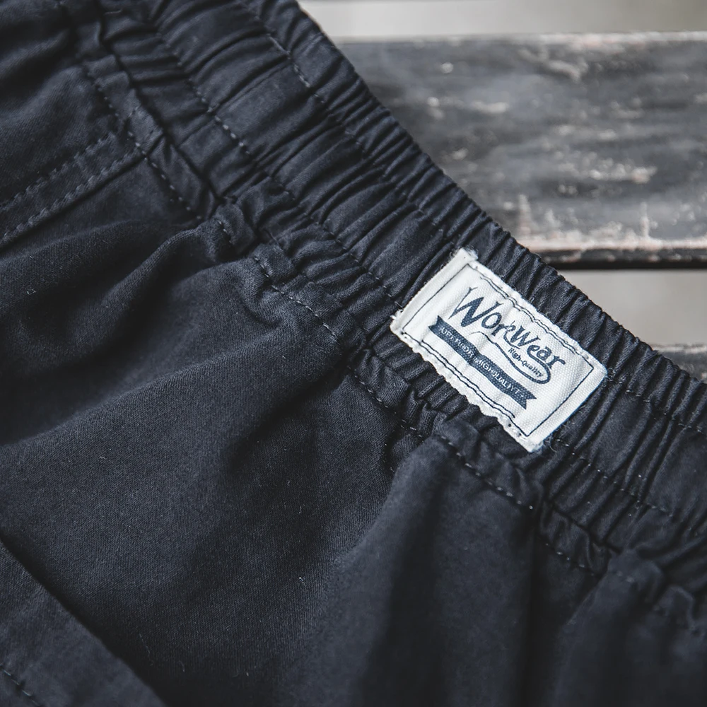 Maden Black Legging Casual Pants Autumn and Winter Nine-point Necked Overalls Multi-Pocket Men\'s Trousers Fashion Cargo Pants