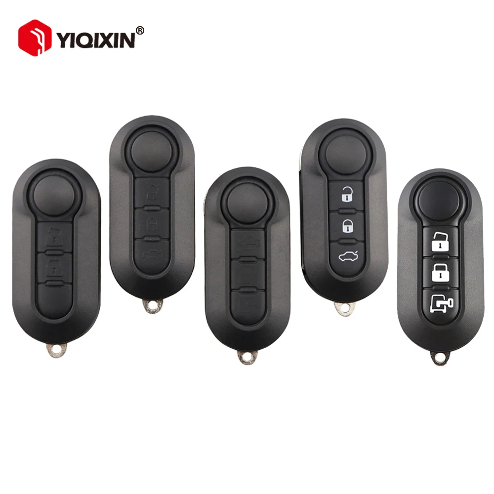 3 Buttons Flip Remote Car Key For Fiat 500 Panda Punto Bravo Ducato Peugeot Boxer Citroen Jumper Auto SIP22 Blade Fob Cover Case